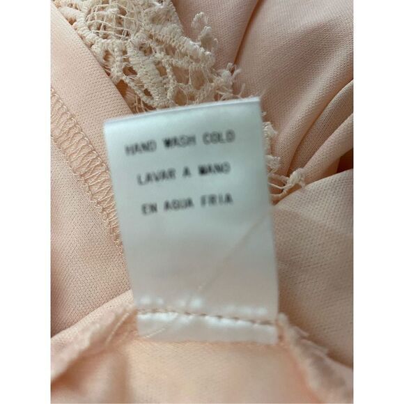 Ellison Blush Pink Crochet Overlay Mini Dress - Picture 6 of 6